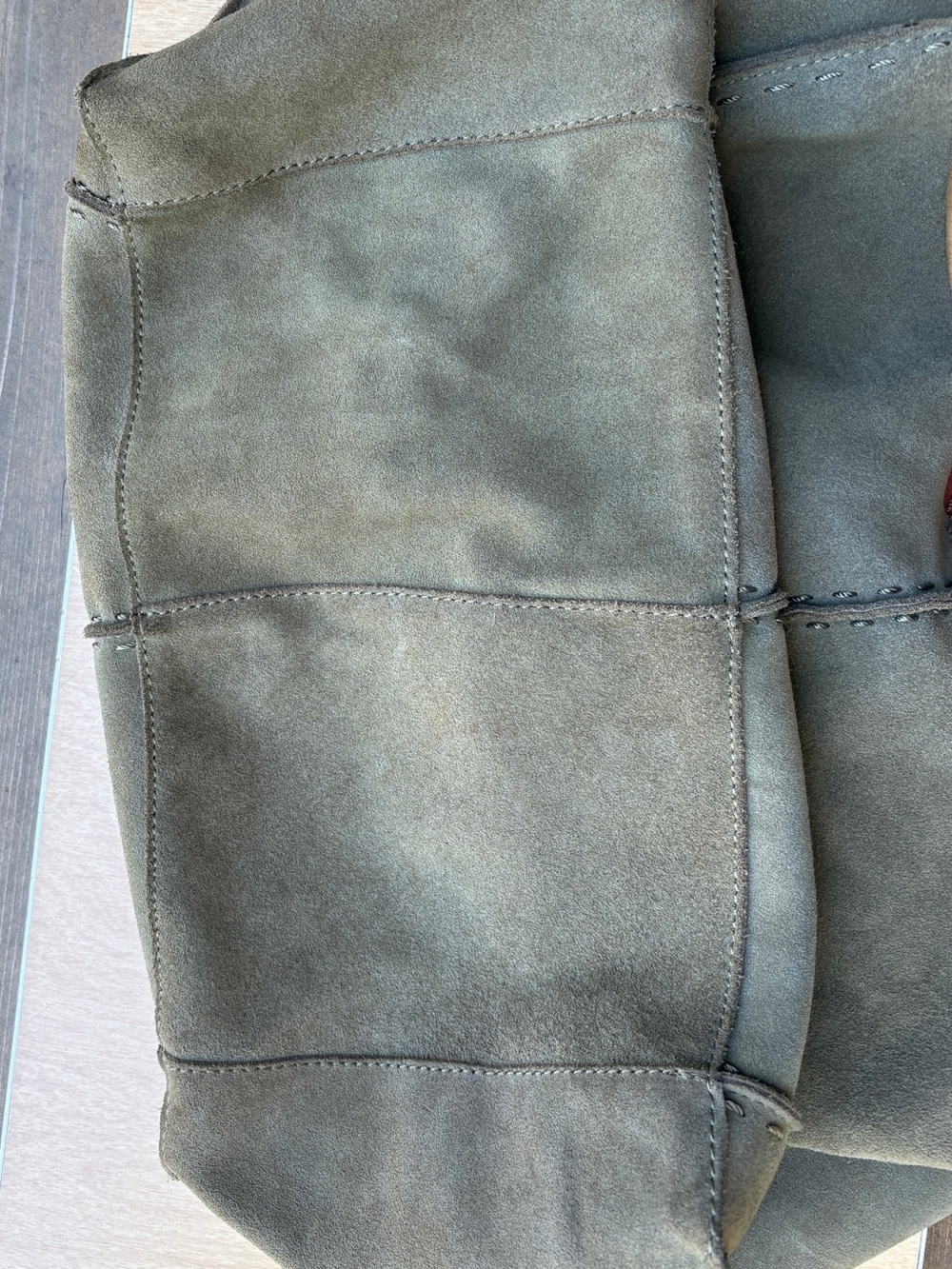 The Sak Los Feliz Moss Green Suede Leather Slouchie Hobo Bag - Picture 6 of 16